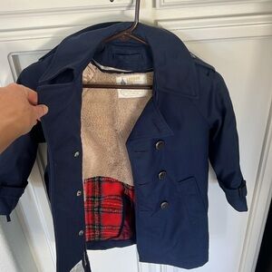 Vintage London Fog Kids Fur-Lined Trench Coat
